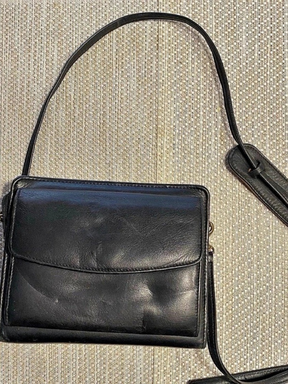 Franklin Quest Full-Grain Nappa Leather Zip Organizer Planner Bag Planner Bag